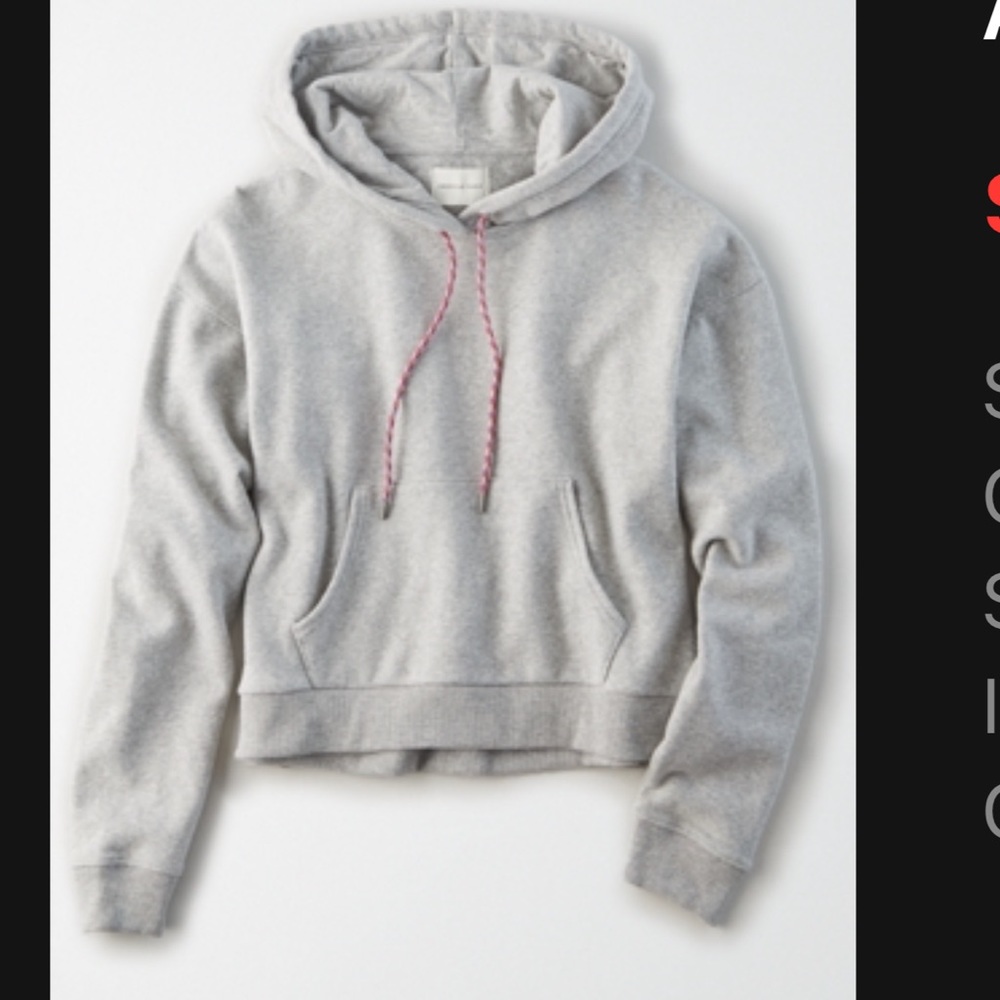 AE boxy cropped hoodie